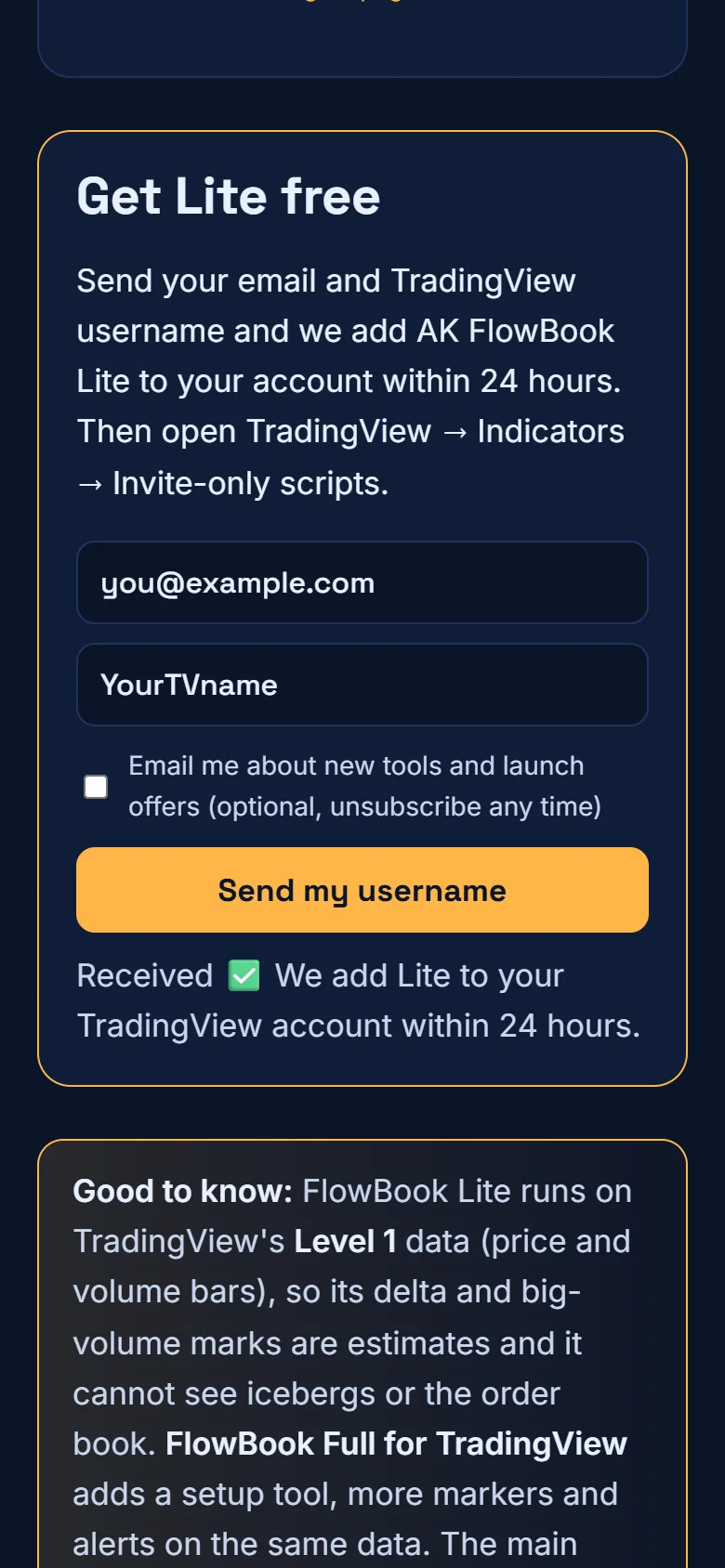 Fill in the form
