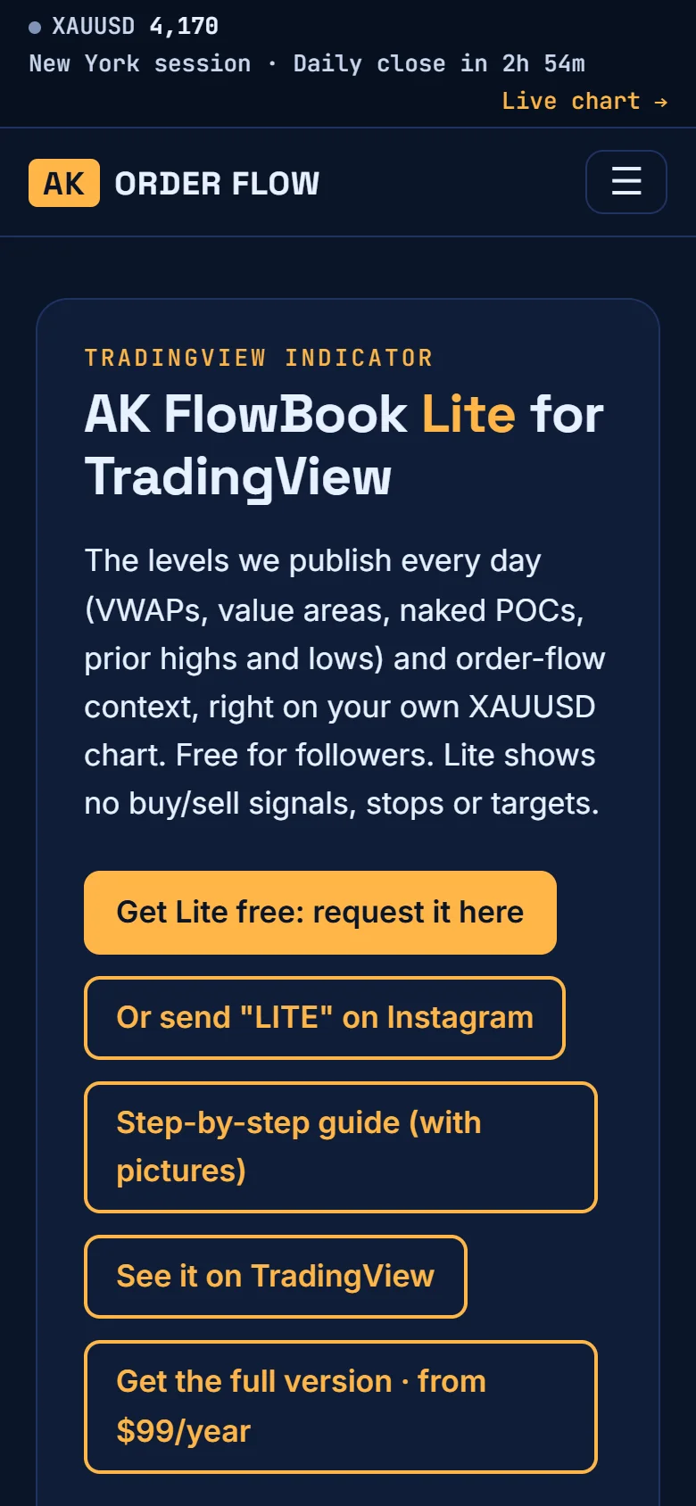 Open the Lite page