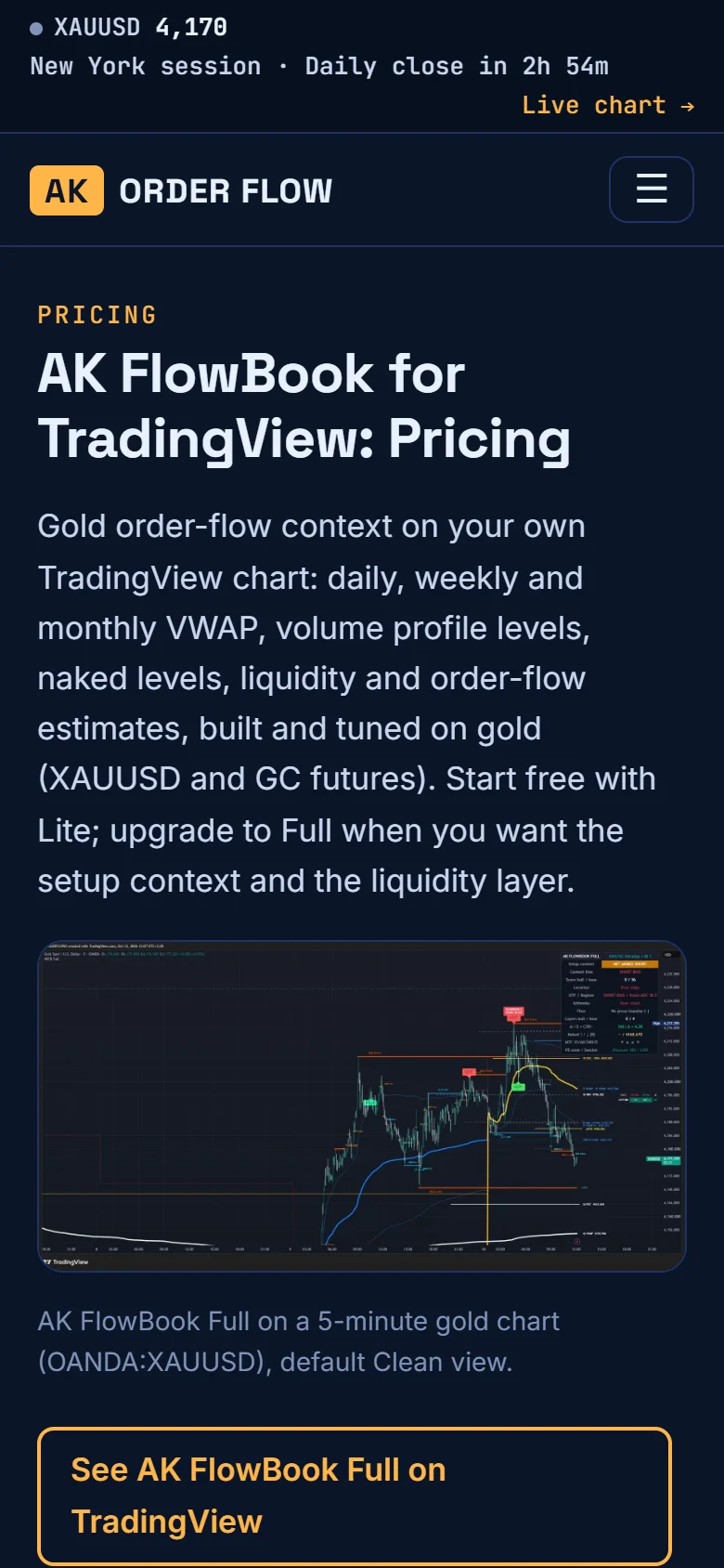 Open the pricing page